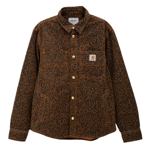 Carhartt WIP Conro Shirt Jacket Camo Leo/Tamarind Garment Dyed I033767 Degli Uberti