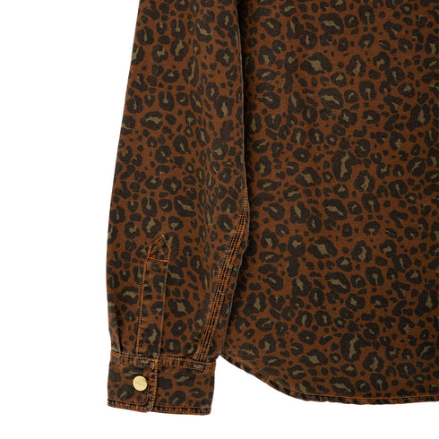 Carhartt WIP Conro Shirt Jacket Camo Leo/Tamarind Garment Dyed I033767 Degli Uberti