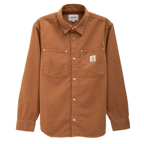 Carhartt WIP Derby Shirt Jacket Hamilton Brown Garment Dyed I032111.HZ.GD.03 Degli Uberti