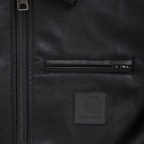 Carhartt WIP Detroit Leather Jacket Black I034426 Degli Uberti