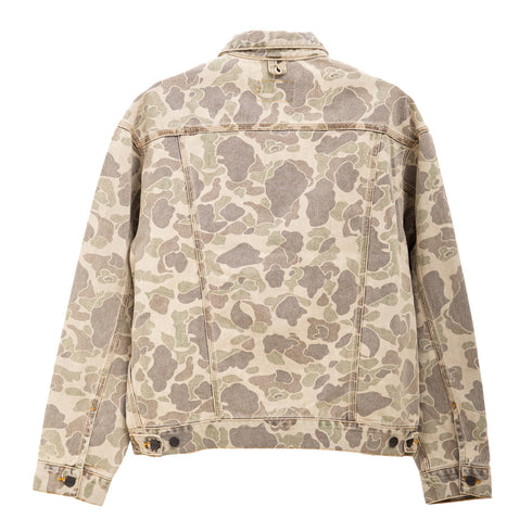 Carhartt WIP Duck Helston Jacket Camo Duck/Black Bleached I033766 Degli Uberti