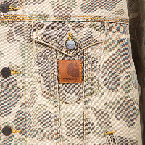 Carhartt WIP Duck Helston Jacket Camo Duck/Black Bleached I033766 Degli Uberti