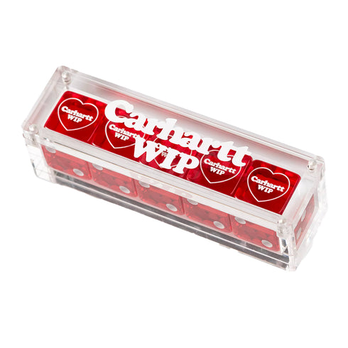 Carhartt Wip Heart Dice Set Scarlet I034755 4068584049712 1 Degli Uberti