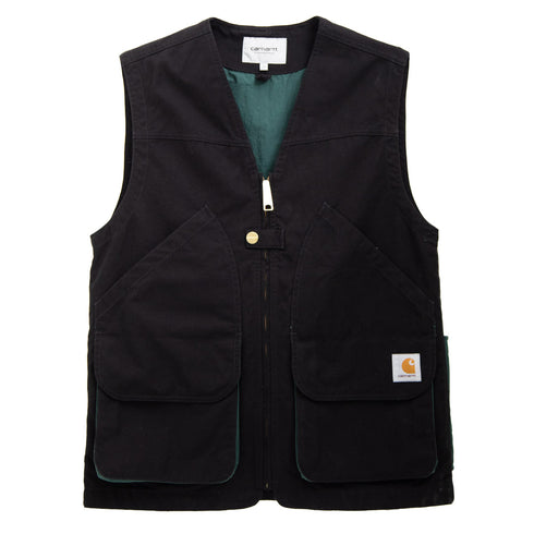 Carhartt WIP Heston Vest Black/Discovery Green Heavy Stone Wash I032149.1OC.60.05 Degli Uberti
