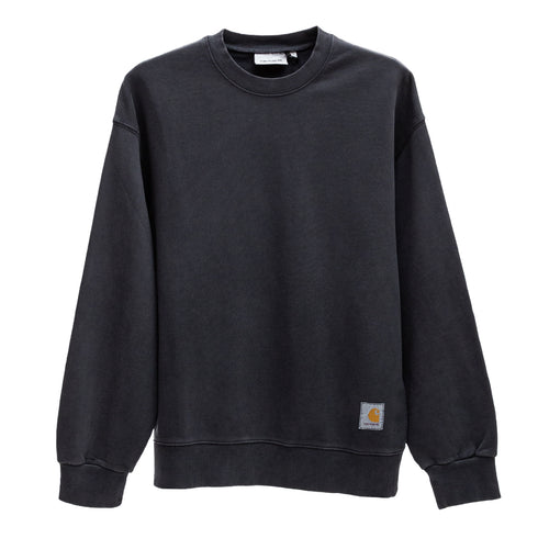 Carhartt Wip Hudson Sweat Black Chalk Wash I035186 4068584263804 Front 1  Degli Uberti