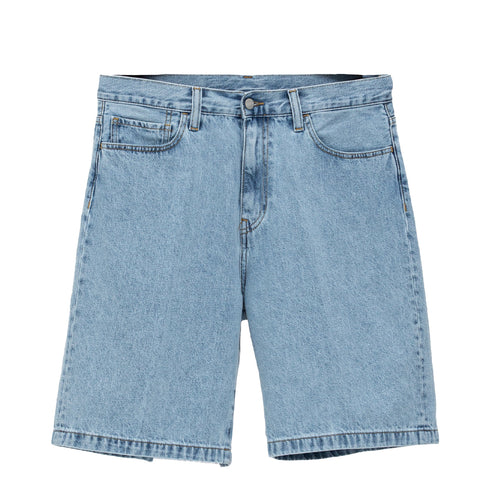 Carhartt Wip Landon Short Blue Bleached I030469 4064958487760 Front Degli Uberti