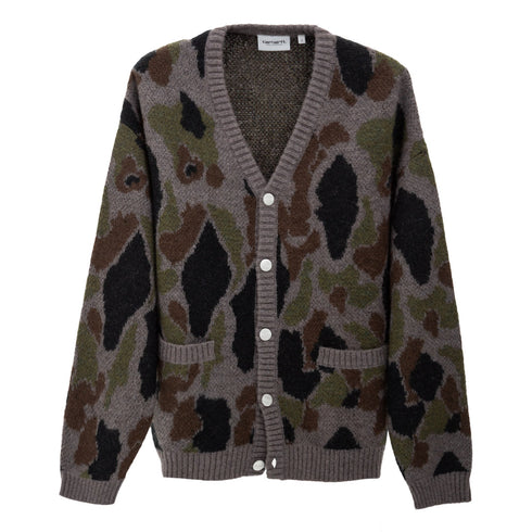 Carhartt WIP Merton Cardigan Camo Duck Jacquard/Grey I033914 Degli Uberti