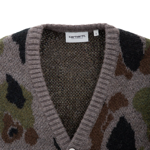 Carhartt WIP Merton Cardigan Camo Duck Jacquard/Grey I033914 Degli Uberti
