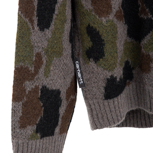 Carhartt WIP Merton Cardigan Camo Duck Jacquard/Grey I033914 Degli Uberti