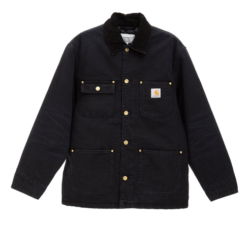 Carhartt WIP OG Chore Coat Black/Black Stone Canvas I035613 Front Degli Uberti