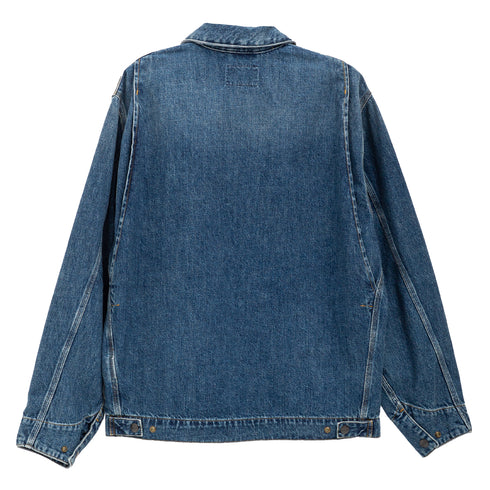 Carhartt Wip OG Detroit Jacket Blue Dark Used Wash I034870 4068584153068 Back Degli Uberti