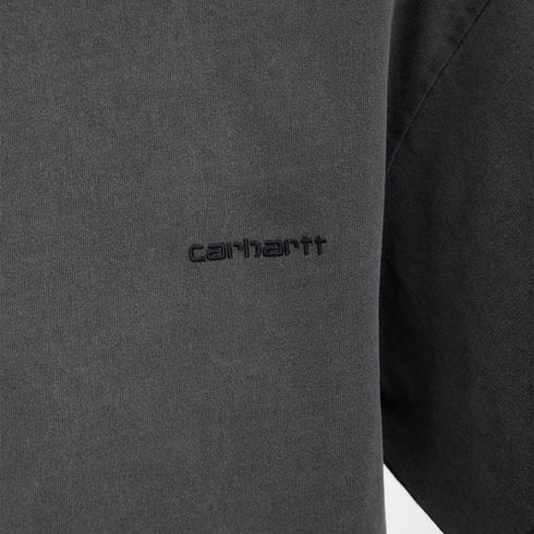 Carhartt WIP S/S Duster Script T-Shirt Black Garment Dyed I033622 Degli Uberti