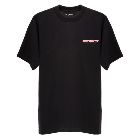 Carhartt WIP S/S Ink Bleed T-Shirt Black/Pink I032878.0IX.XX.03 Degli Uberti