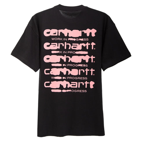 Carhartt WIP S/S Ink Bleed T-Shirt Black/Pink I032878.0IX.XX.03 Degli Uberti