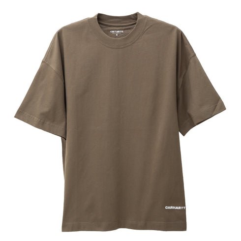 Carhartt WIP S/S Link Script T-Shirt Nettle/White I031373_1FF_XX Degli Uberti