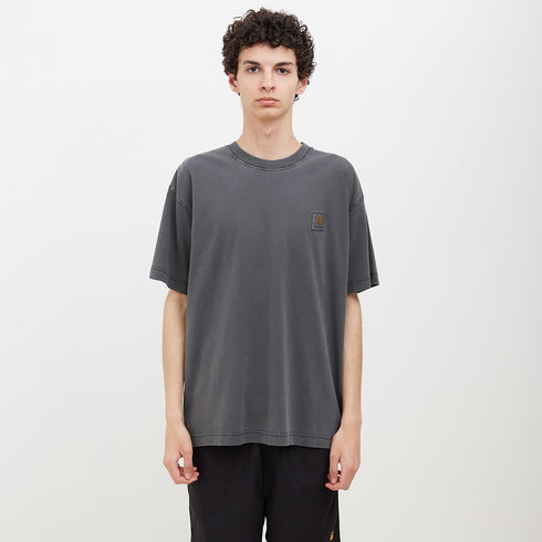 Carhartt WIP S/S Nelson T-Shirt Charcoal Garment Dyed I029949.1YE.GD.03 Degli Uberti