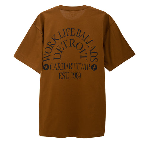 Carhartt WIP S/S Work Varsity T-Shirt Dusty Brown/Black I032372.1NK.XX Degli Uberti