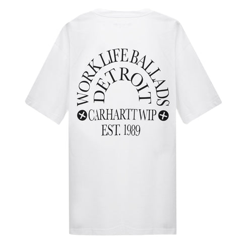 Carhartt WIP S/S Work Varsity T-Shirt White/Black I032425.00A.XX Degli Uberti