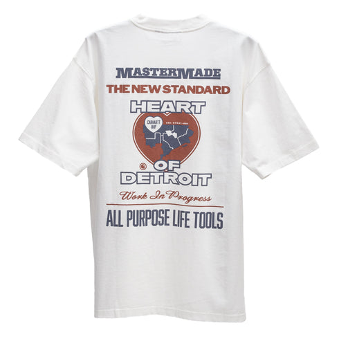 Carhartt Wip S/S Arcan T-Shirt White Heavy Stone Wash I035209 4068584268038 Back Degliuberti