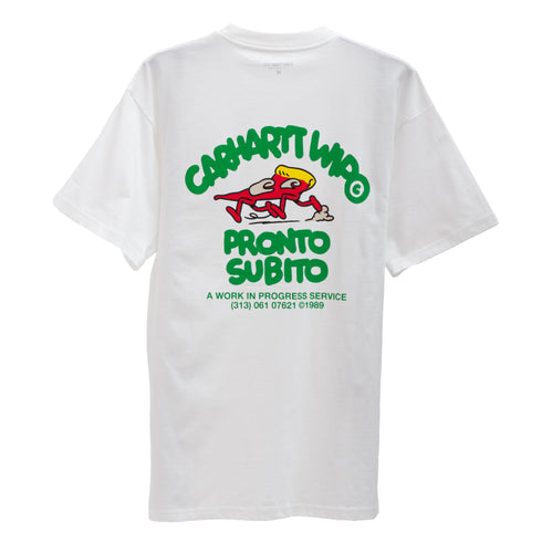 Carhartt Wip S/S Pronto T-Shirt White I035195 4068584265556 Back Degliuberti