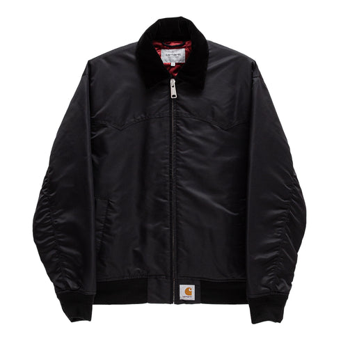 Carhartt Wip Santa Fe Alumni Jacket Black/Scarlet I035147 4068584261176 Front Degliuberti