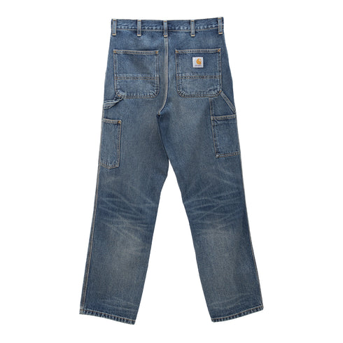 Carhartt WIP Single Knee Pant Blue Worn Used Wash I032024 4068584282614 Back Degliuberti