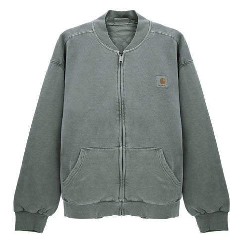Carhartt WIP Vista Sweat Bomber Smoke Green Garment Dyed I032336.1ND.GD.03 Degli Uberti