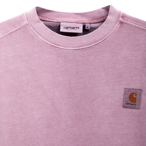 Carhartt WIP VIsta Sweat Glassy Pink Garment Dyed I029522.1NJ.GD.03 Degli Uberti