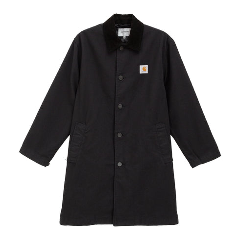 Carhartt Wip Webster Coat Black/Black Rinsed Rinsed I035618 4068584327407 Front Degli Uberti