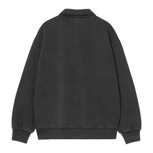Carhartt WIP Half Zip Detroit Sweatshirt Black Stone Washed I036350 degliuberti 2