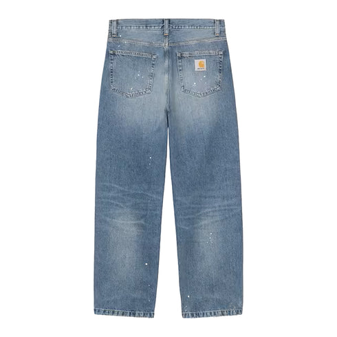 Carhartt WIP Landon Pant Blue Destroy Wash Splatter 1034733 degliuberti 1