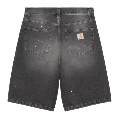 Carhartt WIP Landon Short Black Destroy Wash Splatter 1037028 degliuberti 1