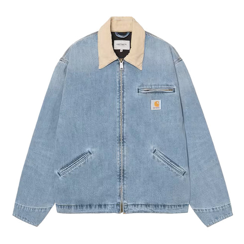 Carhartt WIP OG Detroit Jacket Blue / Dusty H Brown Burst Washed 1036593 degliuberti 1
