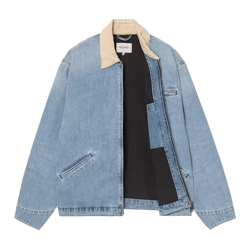 Carhartt WIP OG Detroit Jacket Blue / Dusty H Brown Burst Washed 1036593 degliuberti 3