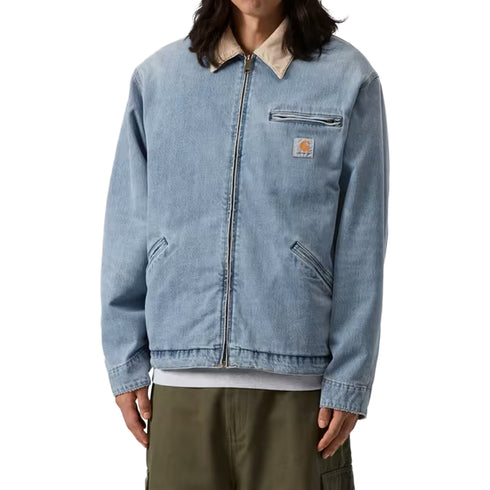 Carhartt WIP OG Detroit Jacket Blue / Dusty H Brown Burst Washed 1036593 degliuberti 4