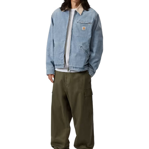 Carhartt WIP OG Detroit Jacket Blue / Dusty H Brown Burst Washed 1036593 degliuberti 6
