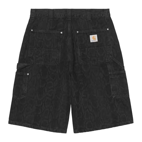 Carhartt WIP OG Double Knee Short Snake Camo Black Heavy Stone Wash 1036590 degliuberti 1