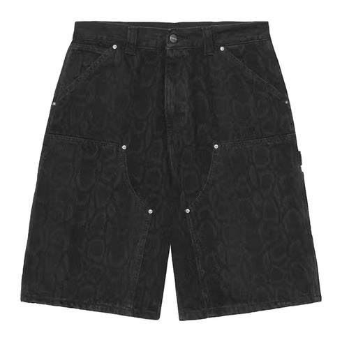 Carhartt WIP OG Double Knee Short Snake Camo Black Heavy Stone Wash 1036590 degliuberti 2