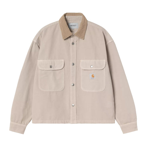 Carhartt WIP Prescott Shirt Jac String / Leather Garment Dyed 1036484 degliuberti 1