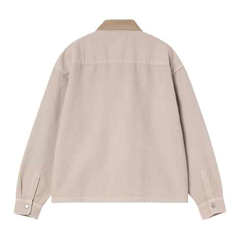 Carhartt WIP Prescott Shirt Jac String / Leather Garment Dyed 1036484 degliuberti 2