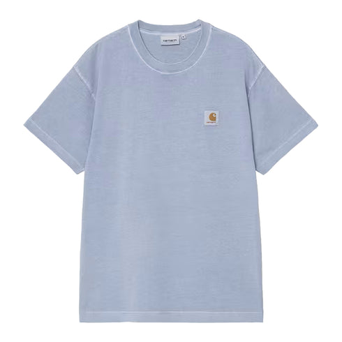 Carhartt WIP S/S Nelson T-Shirt Gentle Blue Garment Dyed 1029949 degliuberti 1