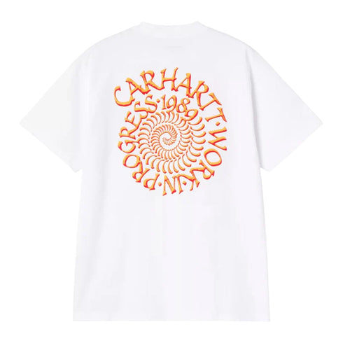 Carhartt WIP S/S Spirals T-Shirt White 1036264 degliuberti 2