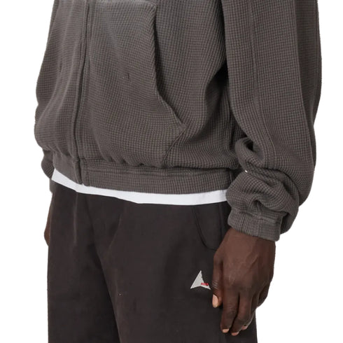 ROA Hiking - Bee Sun Faded Organic Waffle Zip Up Hoodie