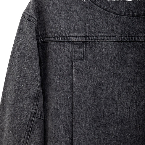 Evisen Denim Jacket Black EVI489 Degli Uberti