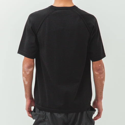 Goldwin Wholegarment Wool Blend Knit T-Shirt Black GL65141 4571657127236 Fit Back Degli Uberti