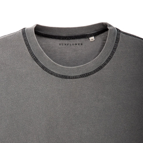 Hello Sunflower Contrast Tee Washed Black 2045 Degli Uberti