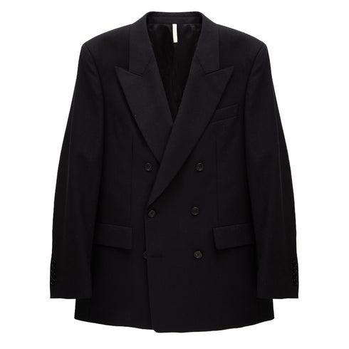 Sunflower Double Breasted Blazer Black 4109 Front Degli Uberti