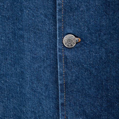 Hello Sunflower Loose Shirt Rinse Blue 737 5090 Degli Uberti