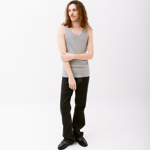 Hello Sunflower Rib Tank Top Grey 2049 5714982105909 Fit Front Degli Uberti