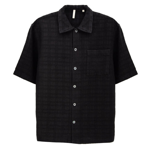 Hello Sunflower Spacey SS Shirt Black 999 1187 Front Degli Uberti